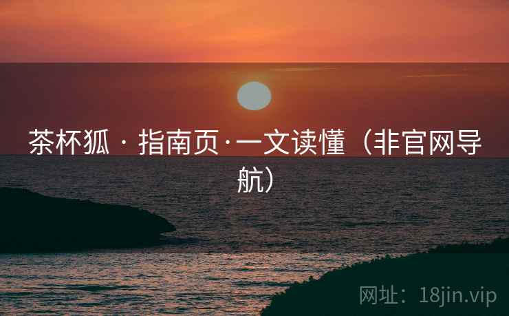 茶杯狐 · 指南页·一文读懂(非官网导航)