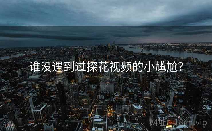 谁没遇到过探花视频的小尴尬?  第1张 谁没遇到过探花视频的小尴尬?  第1张